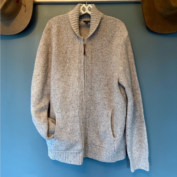 J. Crew Zip Up wool Cardigan Sz XL